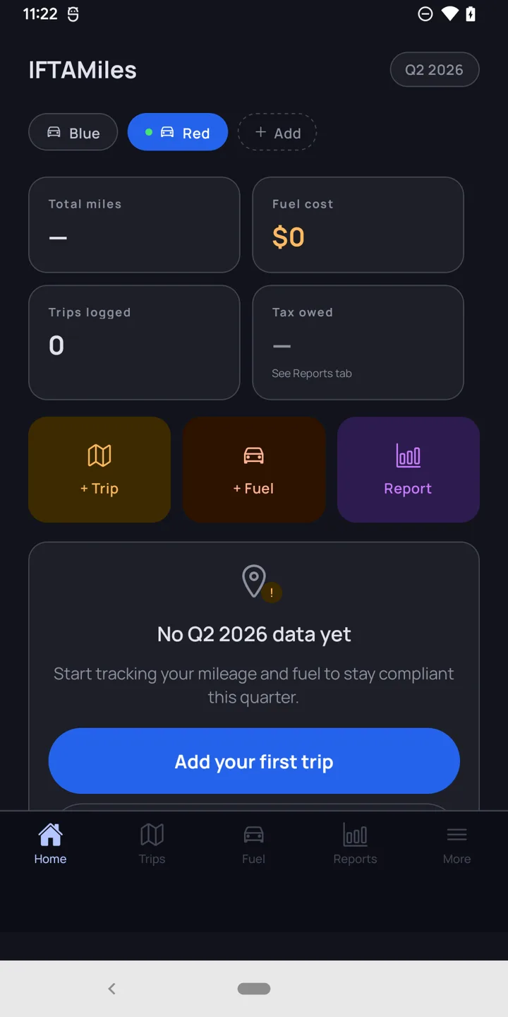 IFTAMiles app screenshot