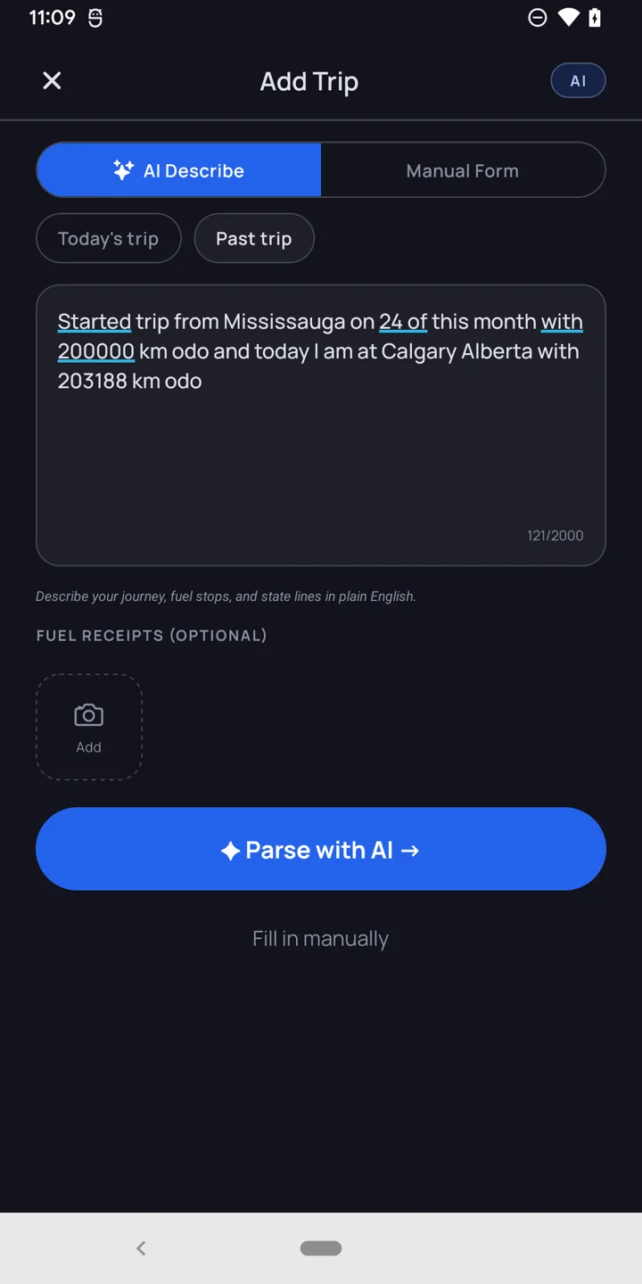 IFTAMiles app screenshot